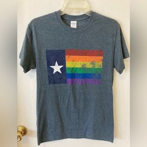 Distressed Looking Texas Rainbow Flag T-Shirt